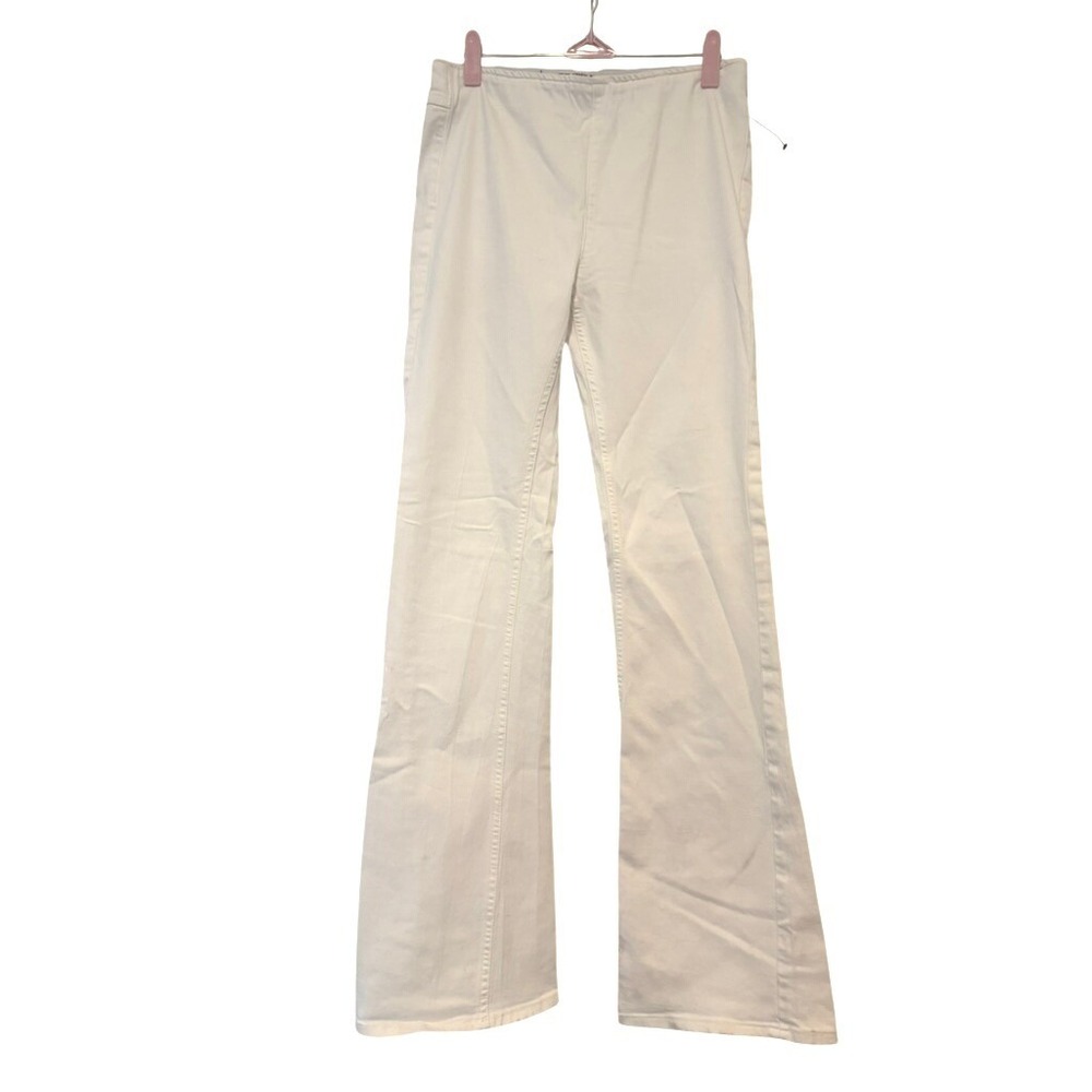Free‎ People sz 28 white slight flare leg jeans all stretch JJ